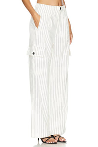 Pistola - Brynn High Rise Relaxed Stripe Cargo Pants