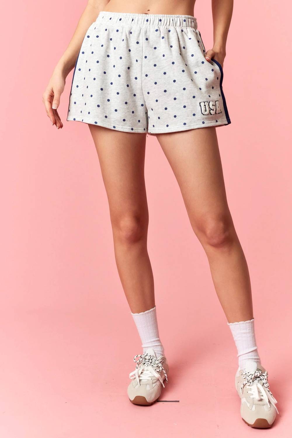 Peach Love - Usa Polka Shorts