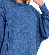 Zenana - Brushed Hacci Sweater - Plus