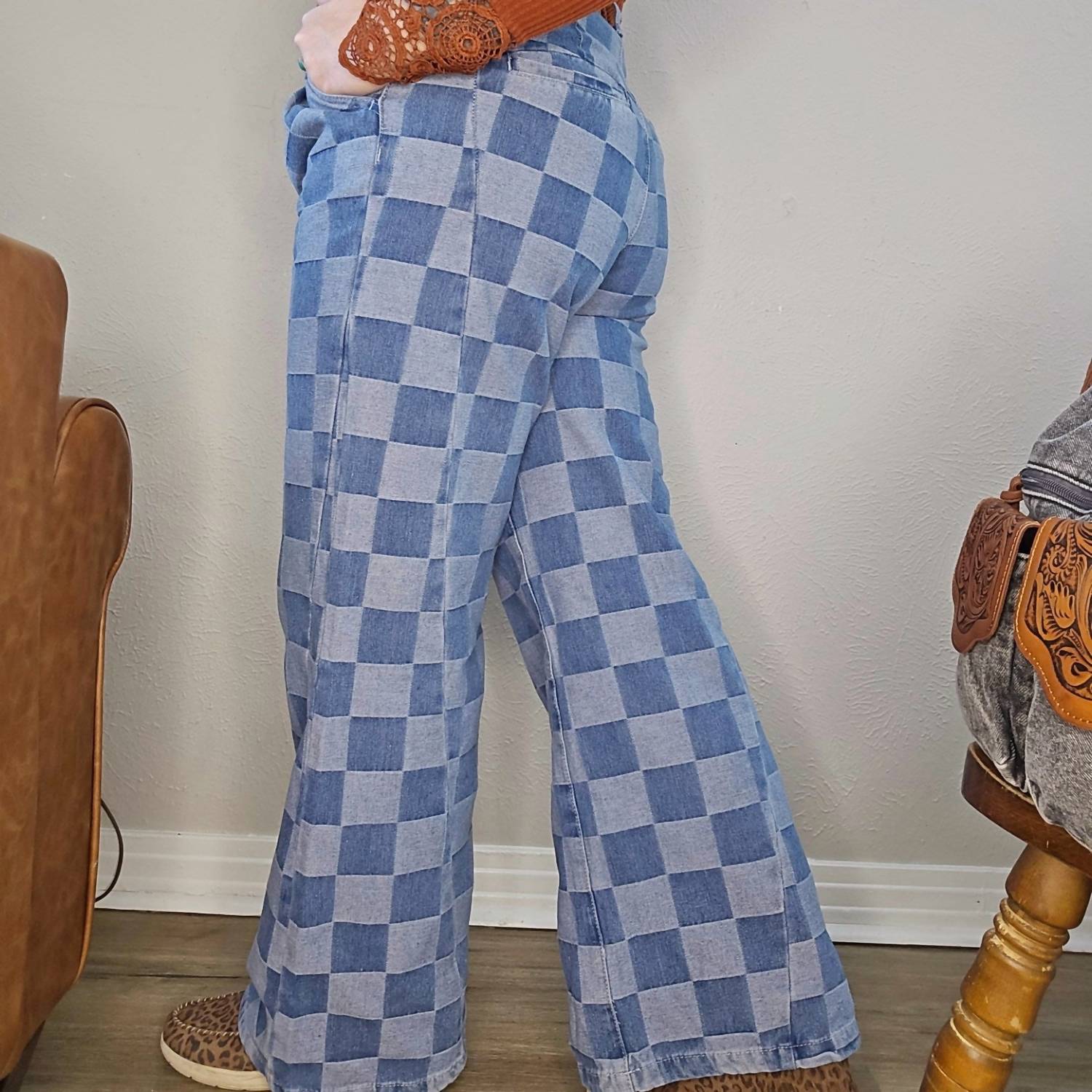 Keep It Gypsy - Women's Western Cowgirl Checkered Jeans