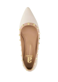 Andrea Women's Studded Flat Shoes in bone - women's flats - alternate view