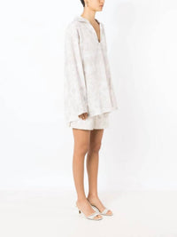 Valentino - Garavani Geometric-print Silk-cotton Shirt