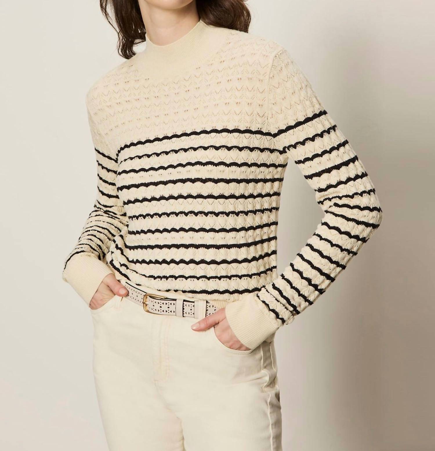 Sanctuary - Forever Striped Mock Neck Top