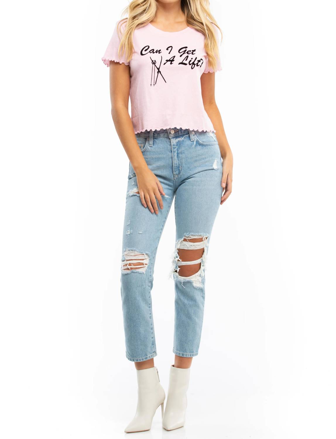 Wildfox - 'can I Get A Lift' Sydney Cropped Tee