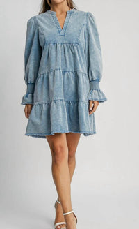 Umgee - Corduroy Flowy Mini Dress