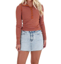 Free People - Lake Henley Stripe Top