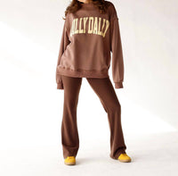 Things Between High-rise Fleece Leggings in maple mocha - women's pants