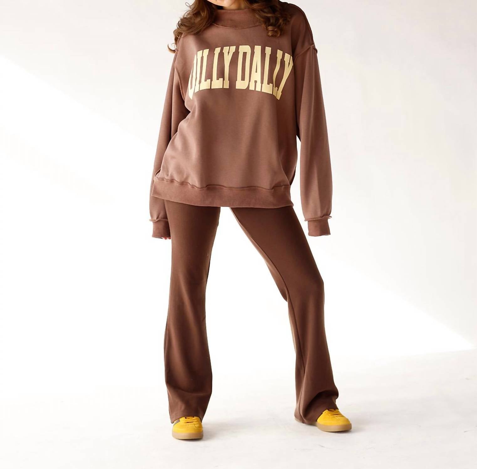 Things Between High-rise Fleece Leggings in maple mocha - women's pants