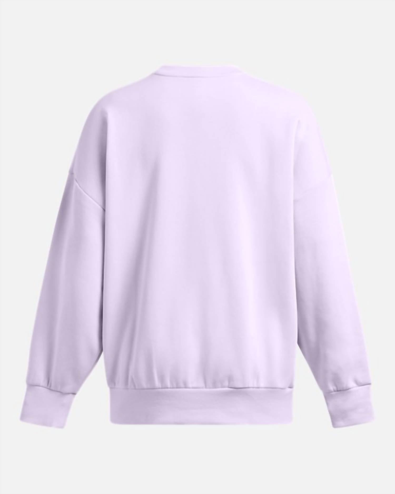 UNDER ARMOUR Rival Fleece Wordmark Oversized Crew Sweatshirt in salt purple - women's top - view 5