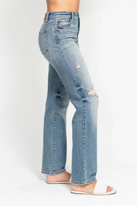 Judy Blue - Rebel Edge High Waist Dad Straight Jeans