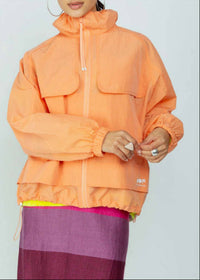 OOFWEAR Ripstop Full Zip Front Jacket in apricot - women's jacket