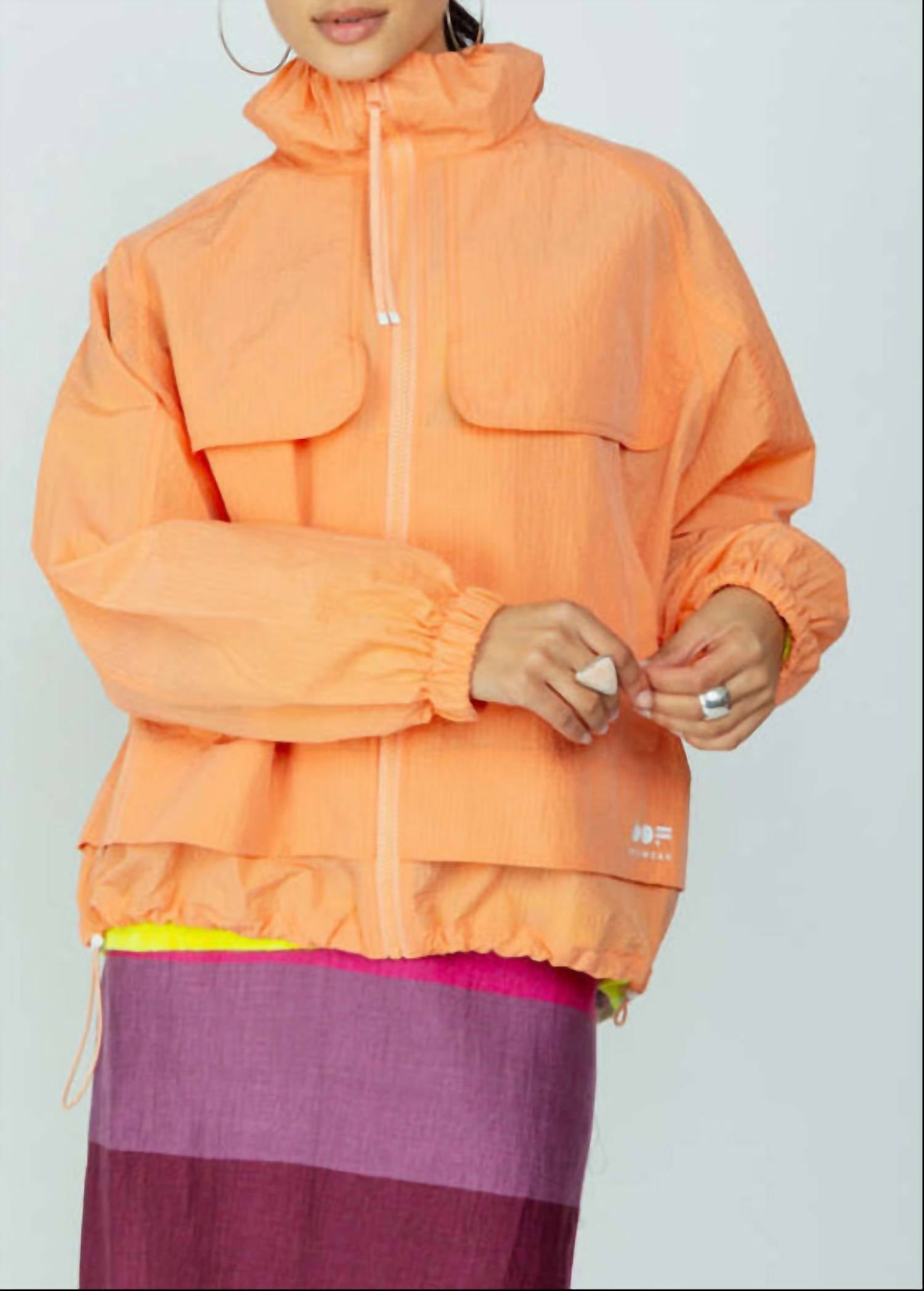 OOFWEAR Ripstop Full Zip Front Jacket in apricot - women's jacket