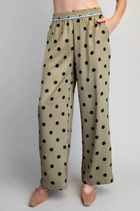 Ee:Some - Polka Dot Wide Leg Pant