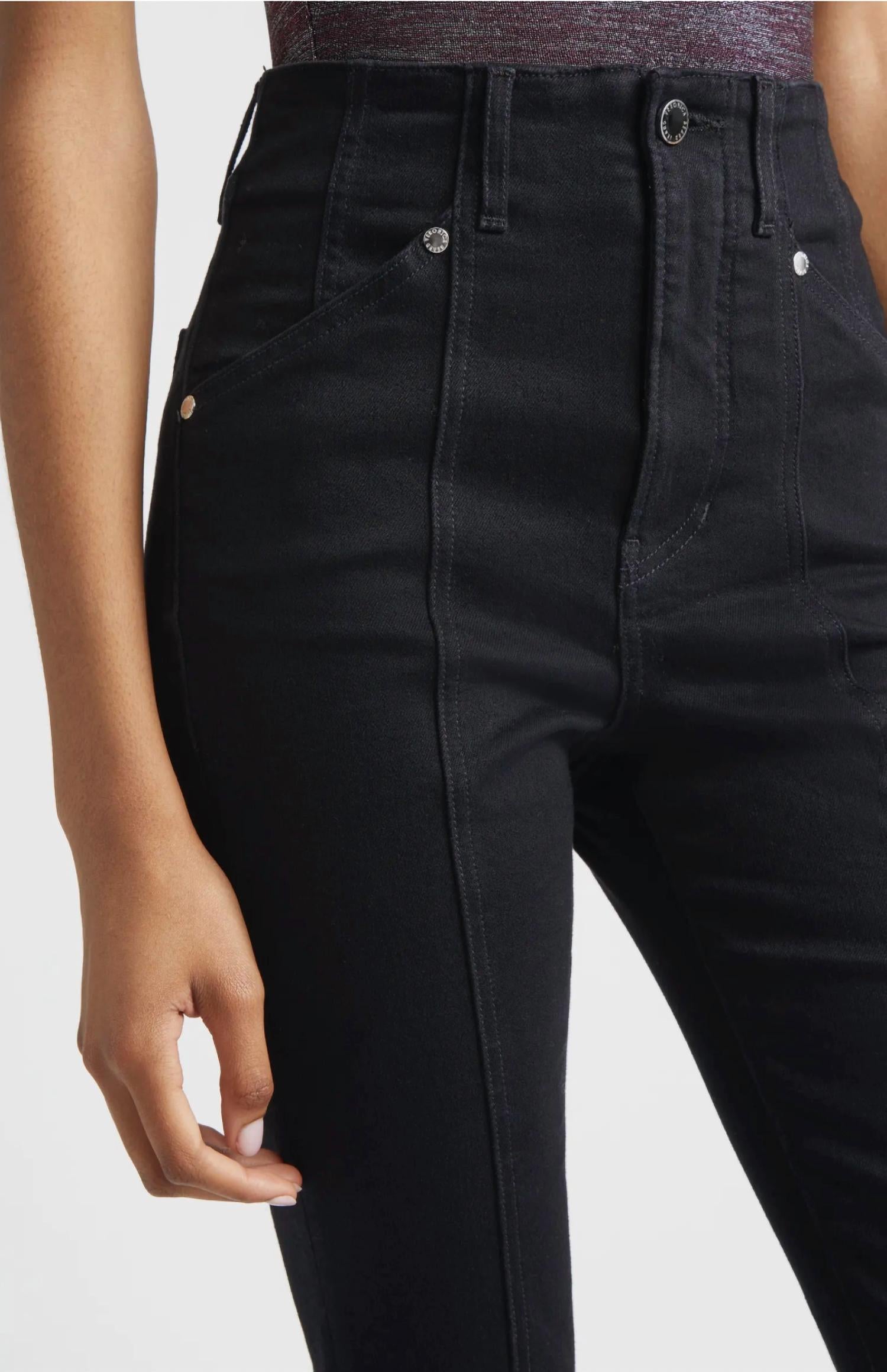 Veronica Beard - Carson High Rise Ankle Flare With Mid Seam Jeans