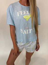 Pj Salvage - Playful Print Feelin Salty Short Sleeve Tee