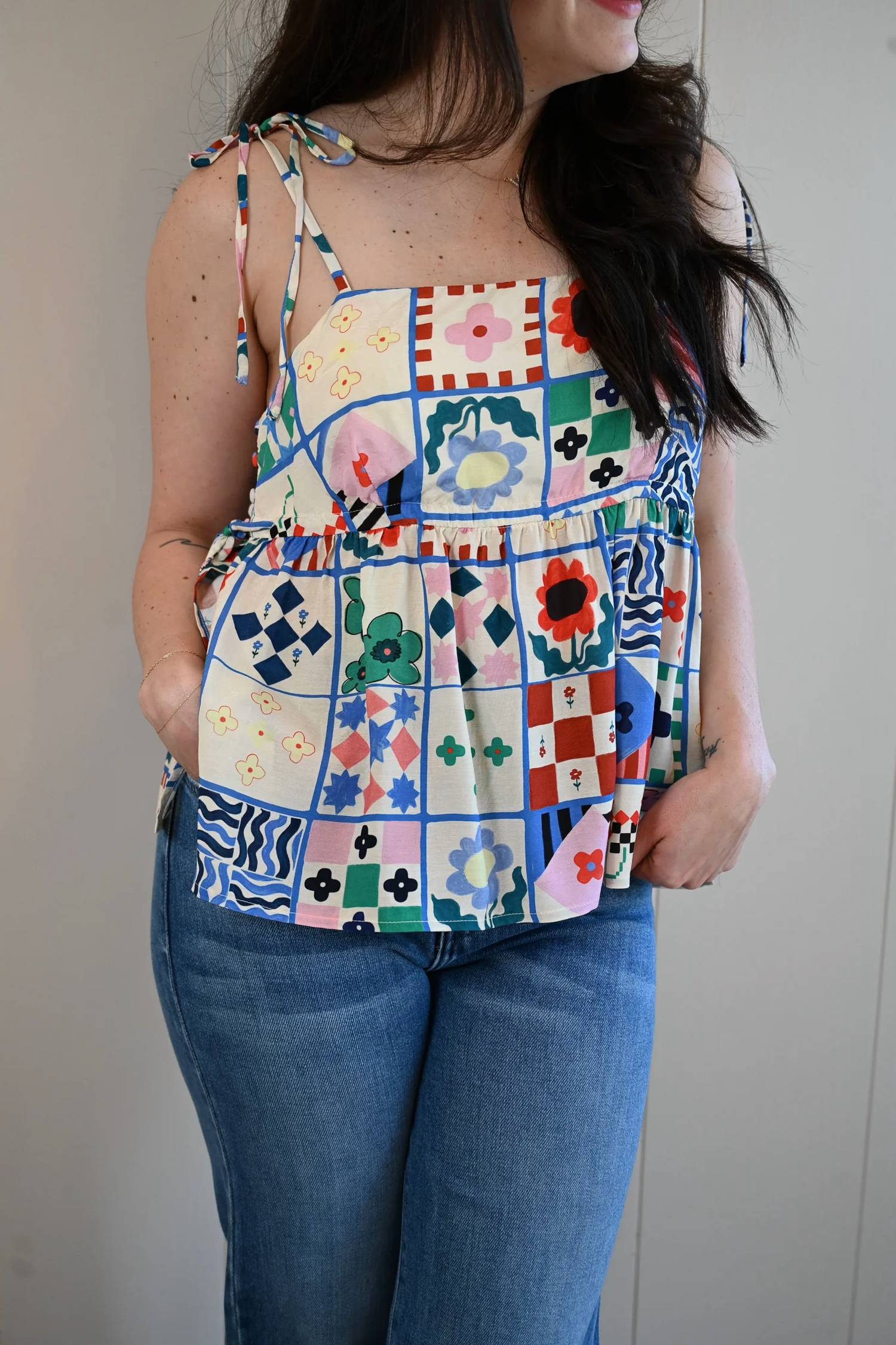 Frnch - Spruce Avenue Patchwork Tank Top
