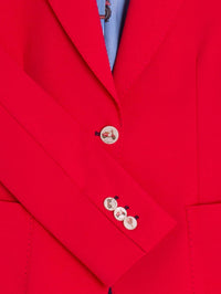 Vilagallo Hillary Blazer Jacket in red - women's jacket - alternate view