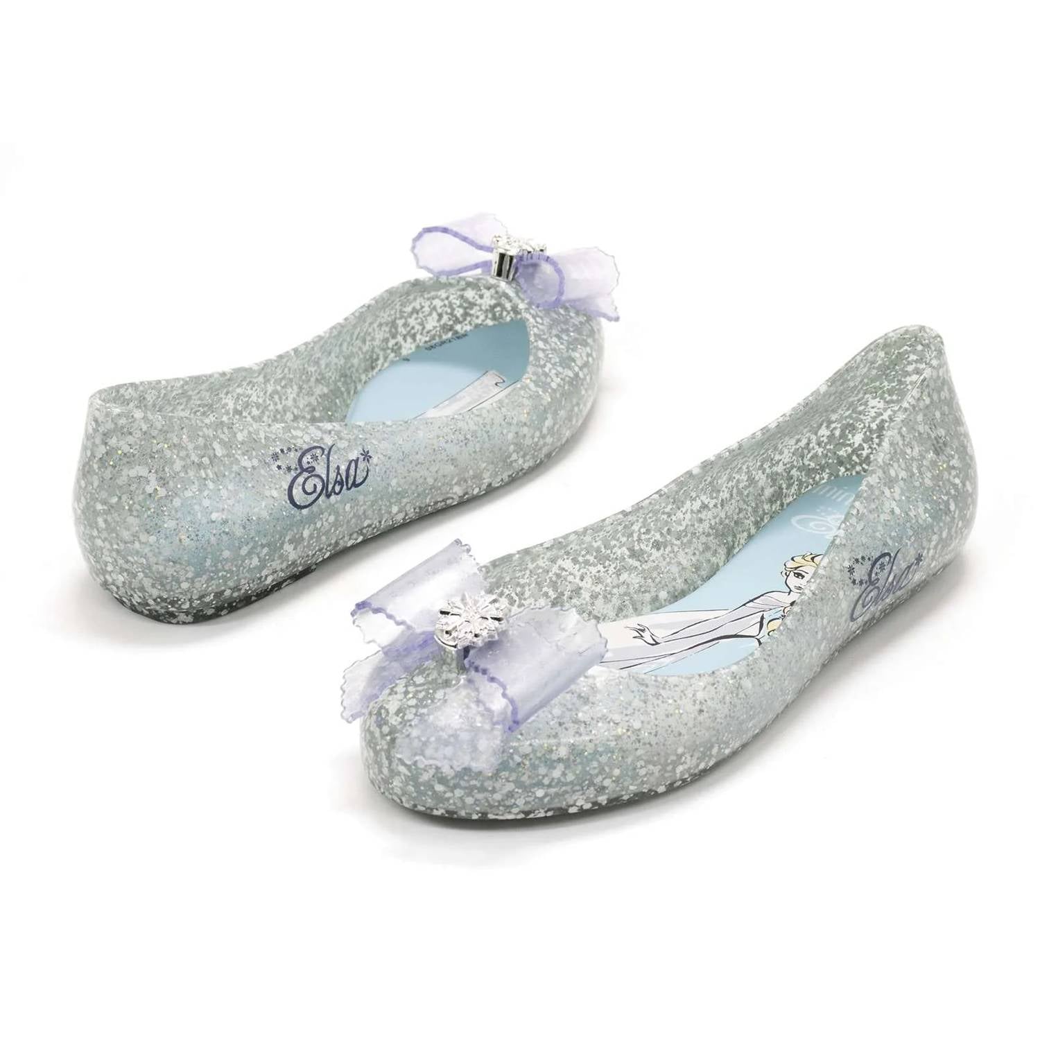 Mini Melissa - Girl's Sweet Love And Disney Princess Elsa Flats