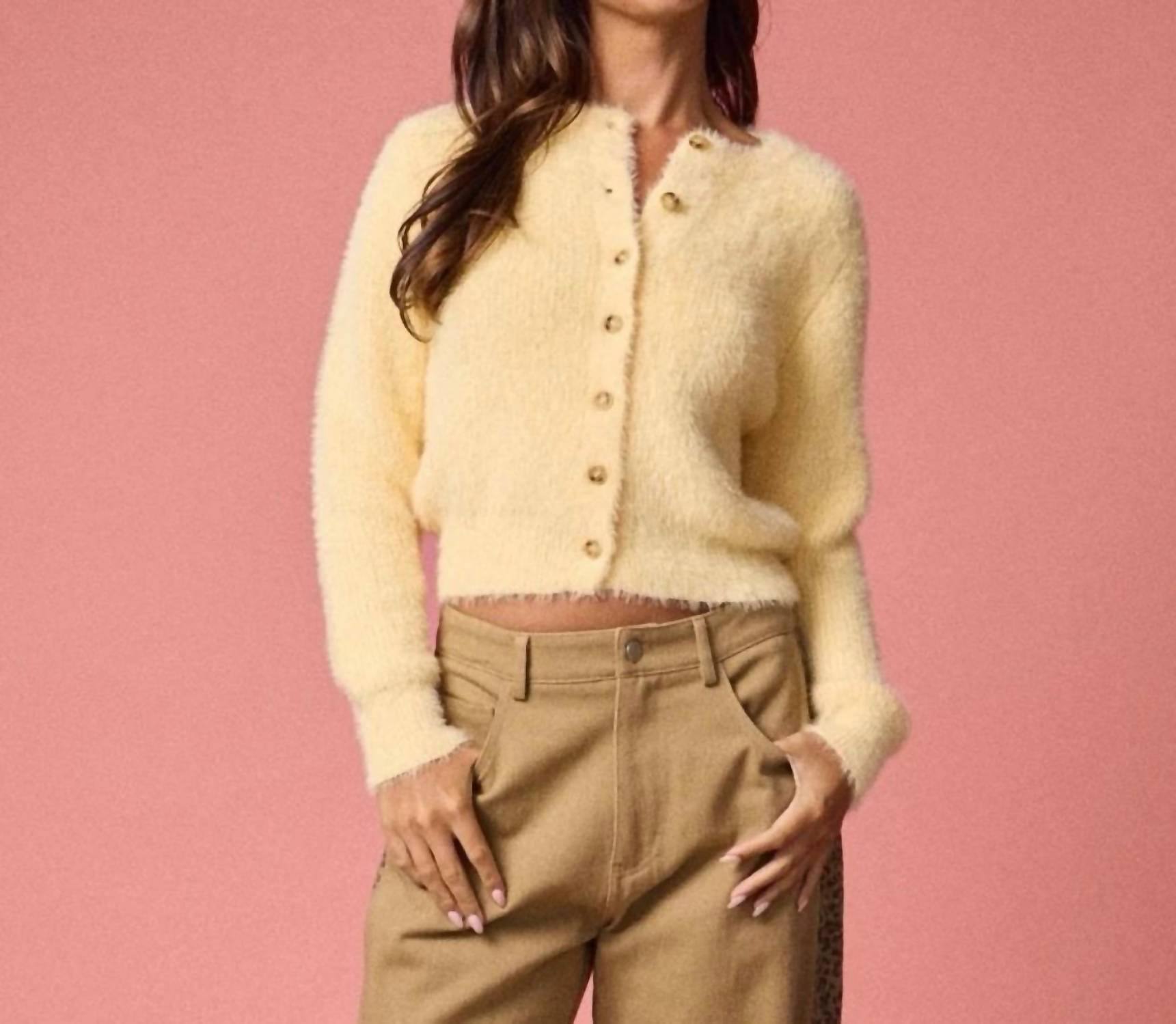 Papermoon - Cozy Luxe Fuzzy Cardigan