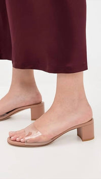 Gianvito Rossi - Women's Plexi Block Heel Mule