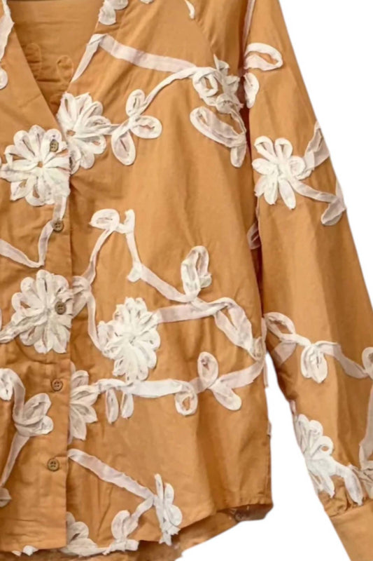 Entrousa - Women's Floral Button Up Long Sleeve