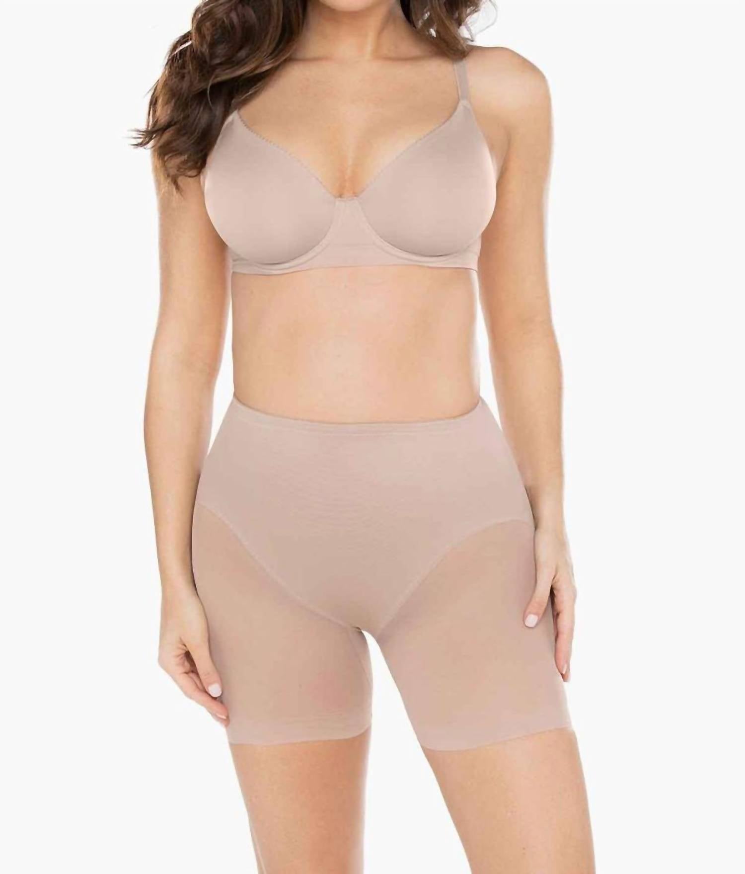 Miraclesuit Sheer Shaping Rear Lifting Boy Short in stucco - women's intimate