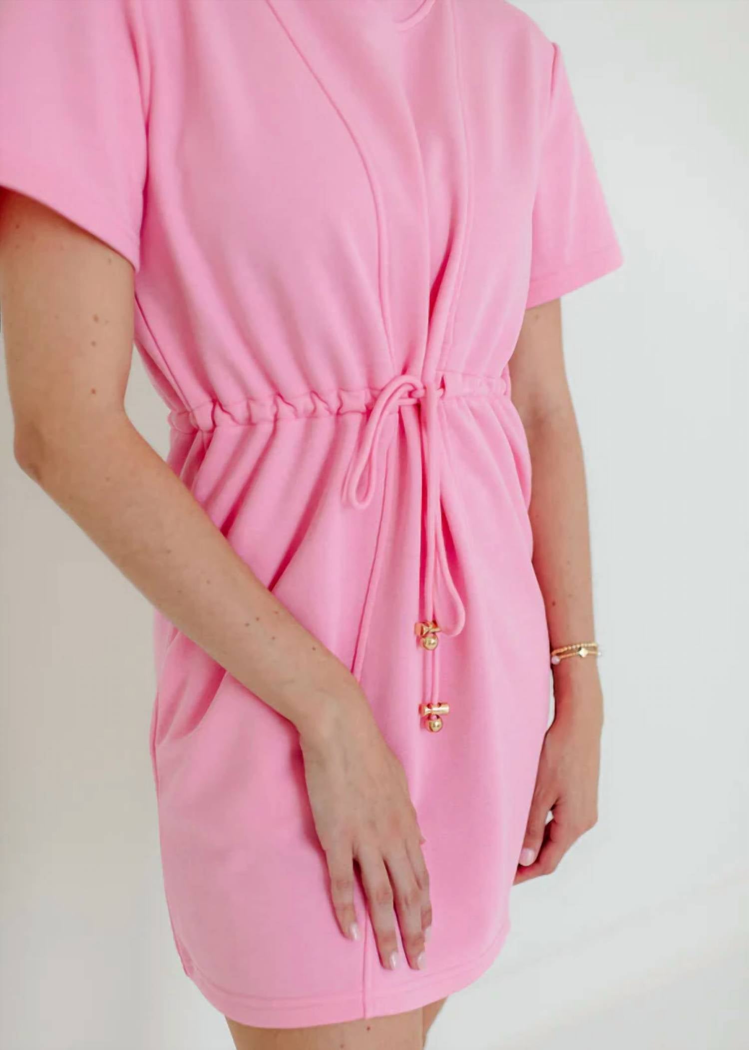 Meet Me In Santorini - French Terry Short Dress