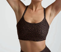 BEYOND YOGA Softmark Slim Racerback Bra in espresso leopard - women's intimate