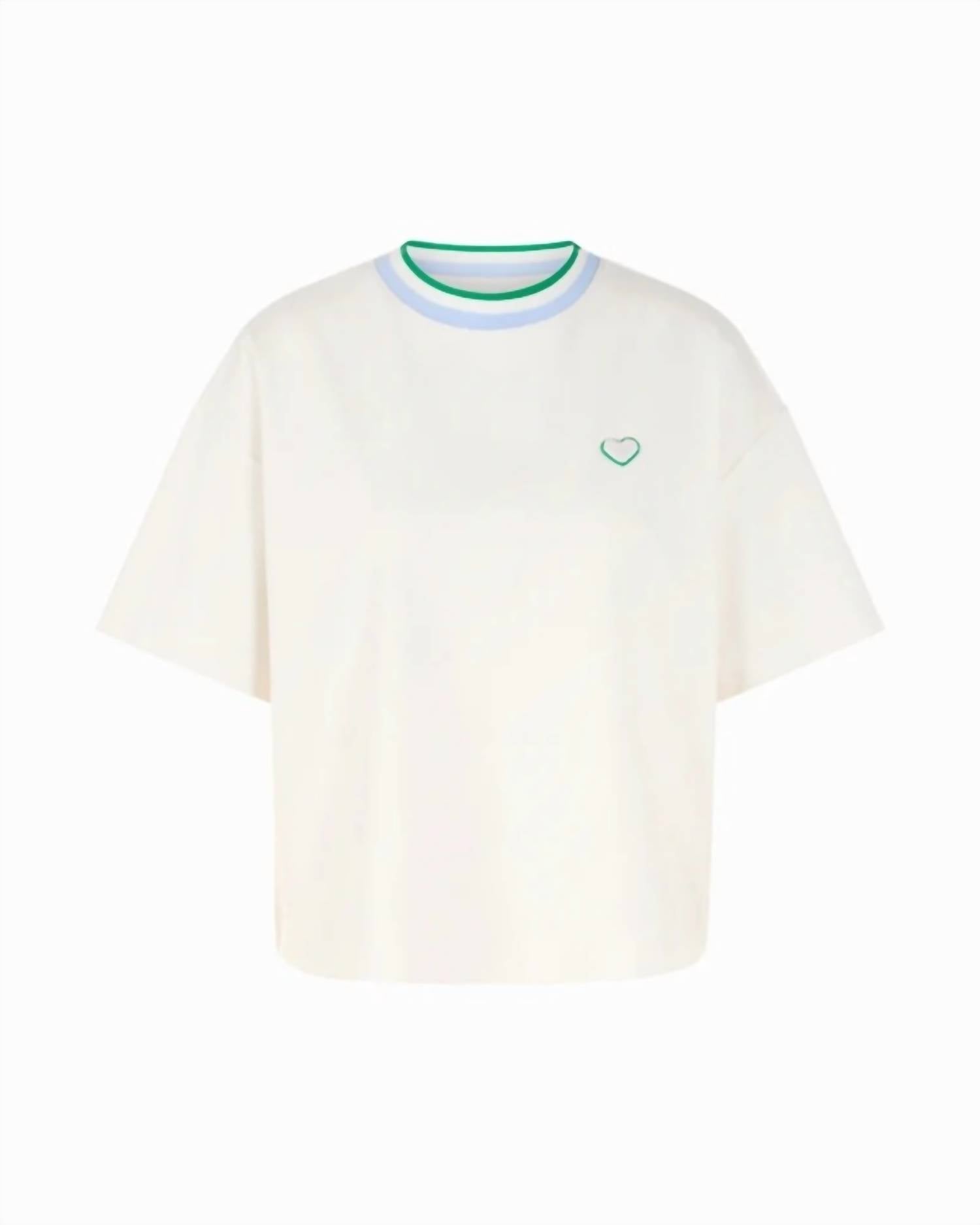 Marc Cain - Heart and striped T-Shirt