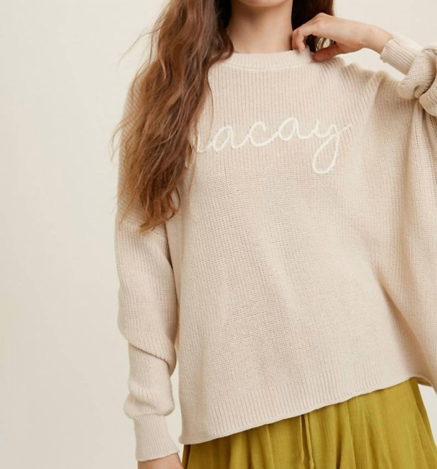 Wishlist - Vacay Handstitched Sweater