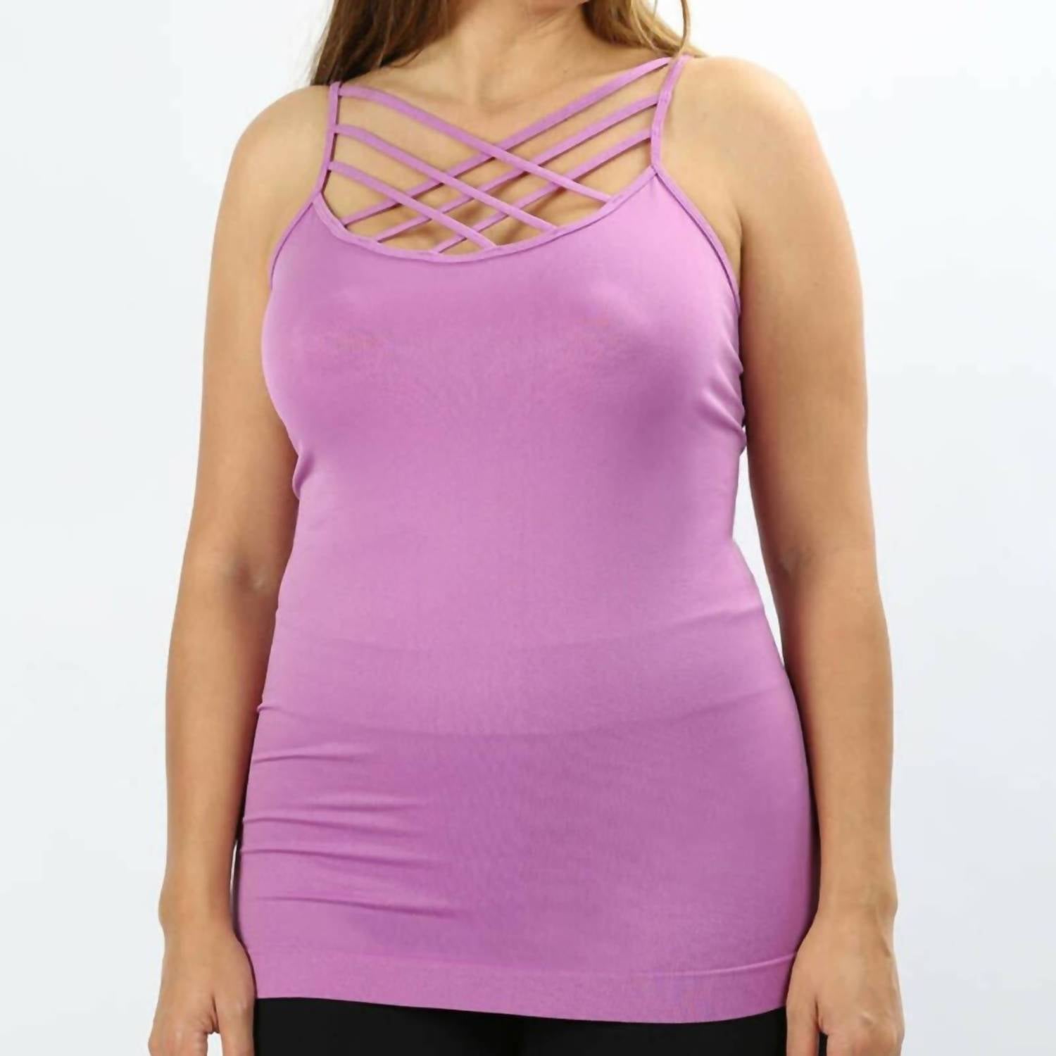 Zenana - Crisscross Seamless Camisole Top