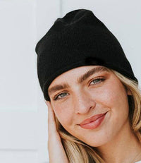 Pretty Simple - Rolled Edge Cashmere Blend Beanie Hat
