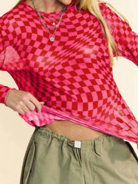 Davi & Dani - Checkered Burnout Top
