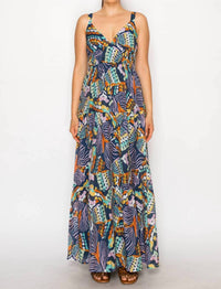 Meet Me In Santorini - Chromatic Odyssey Maxi Dress