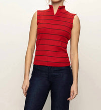 Sanctuary - Sleeveless Zip Mock Top