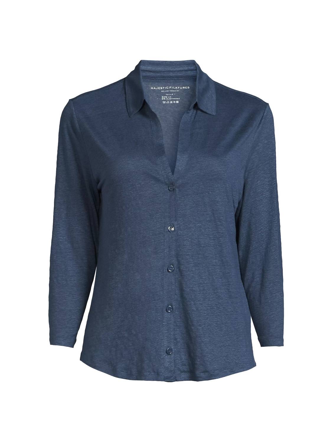 Majestic Filatures - Stretch Linen 3/4 Sleeve Shirt