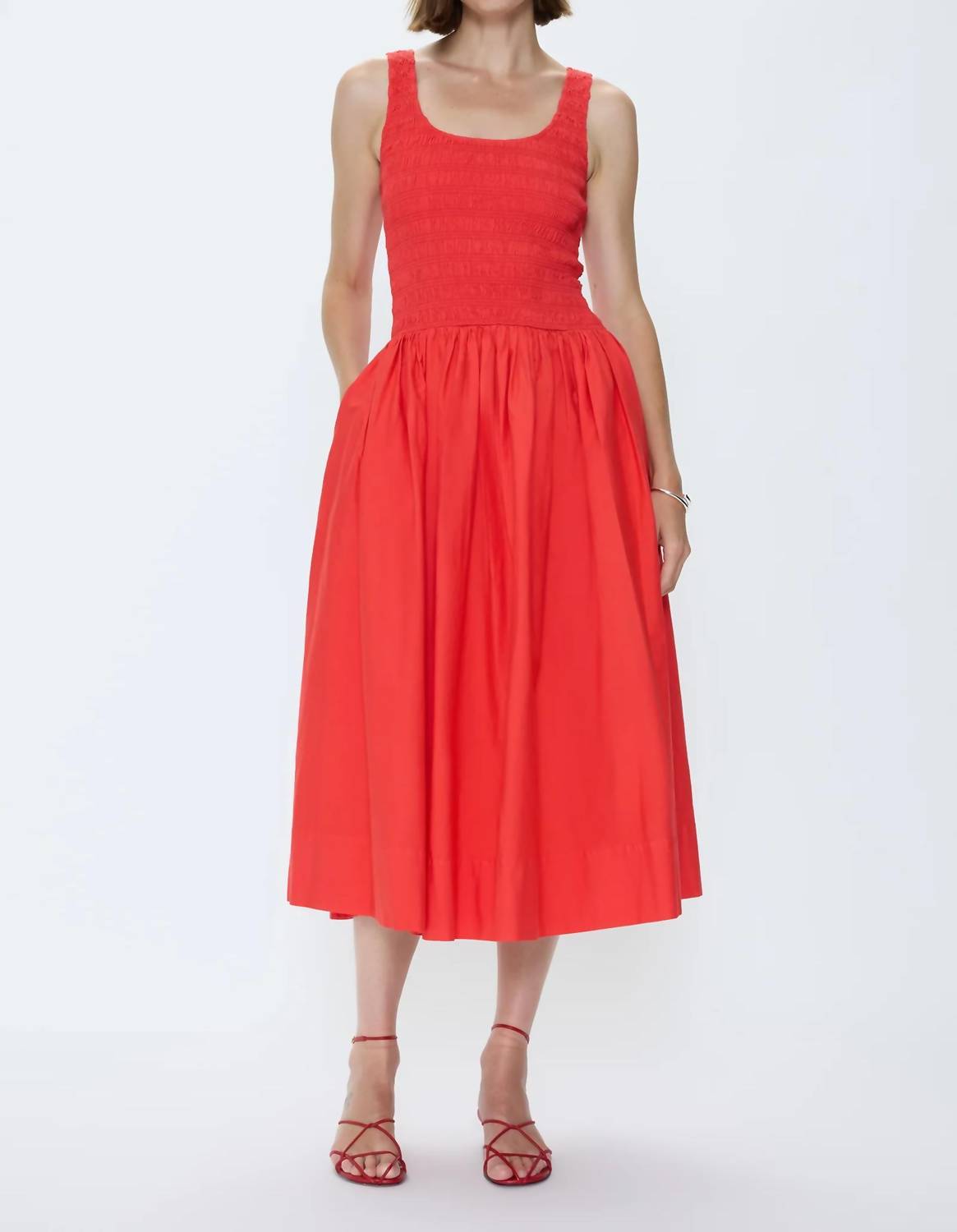 Pistola - Alessia Smocked Drop Waist Midi Dress