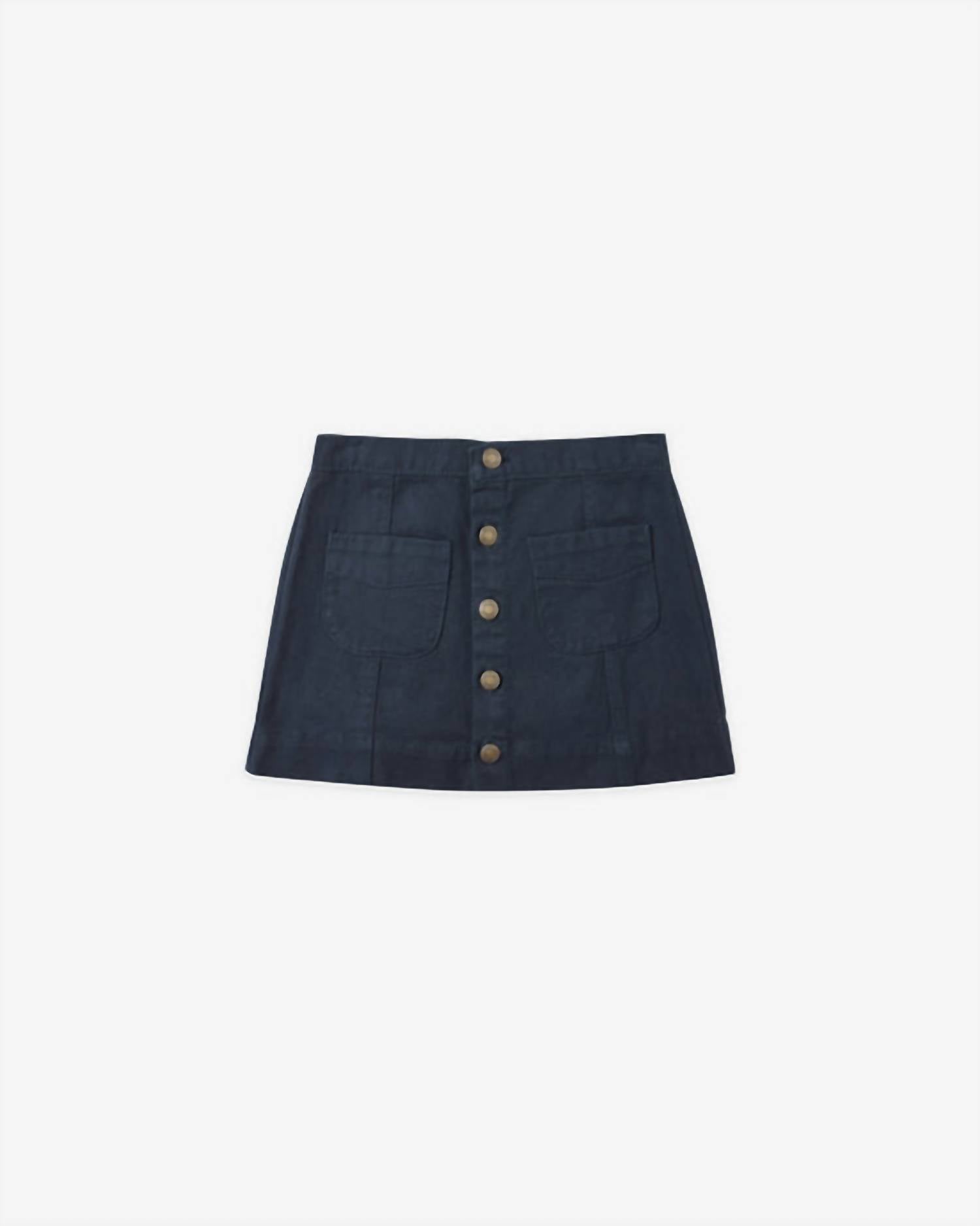Rylee + Cru Denver Mini Skirt in indigo denim 1 - kids' skirt - view 5