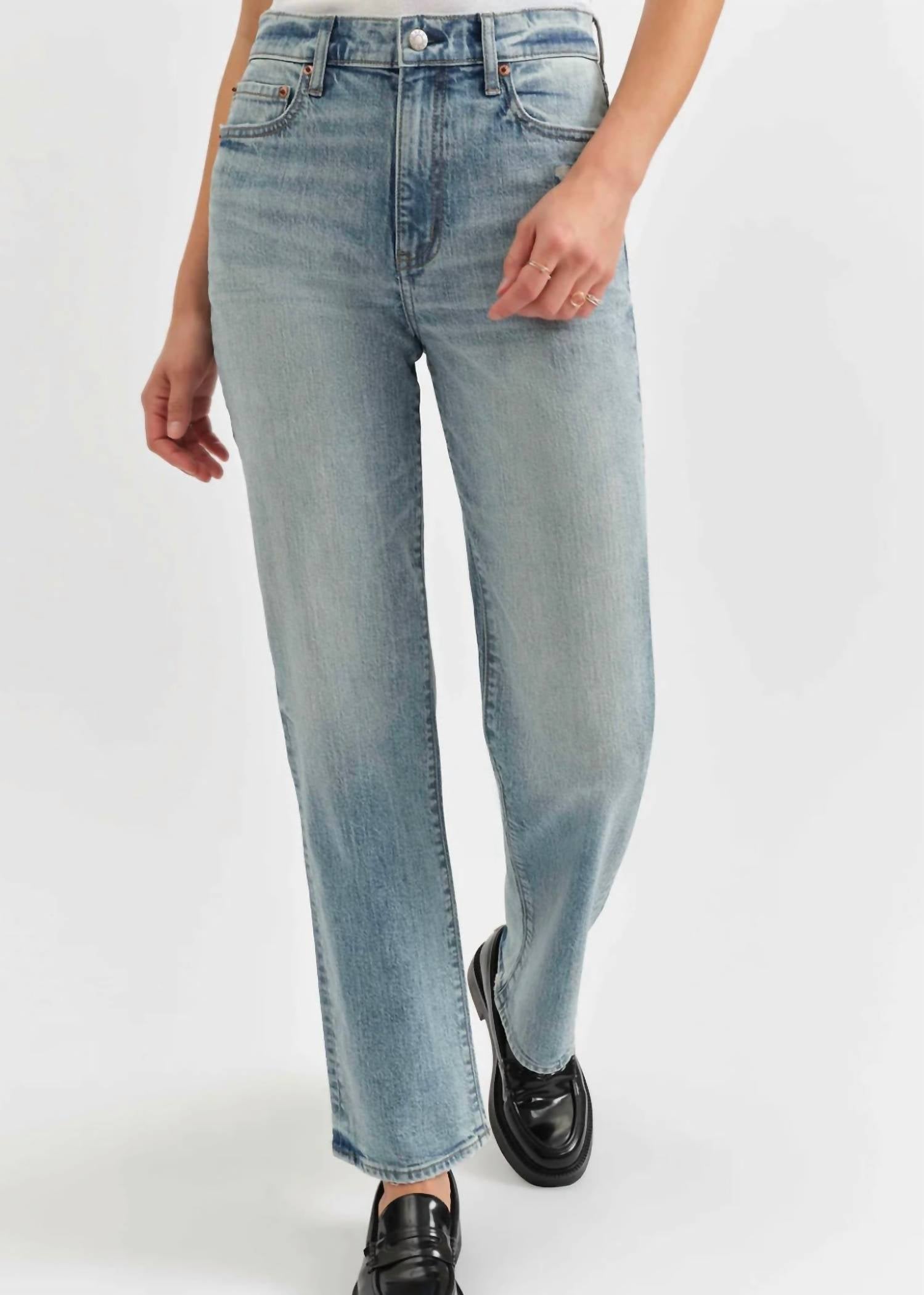 DAZE Sundaze High Rise Straight Jeans in blue - women's jeans - view 4