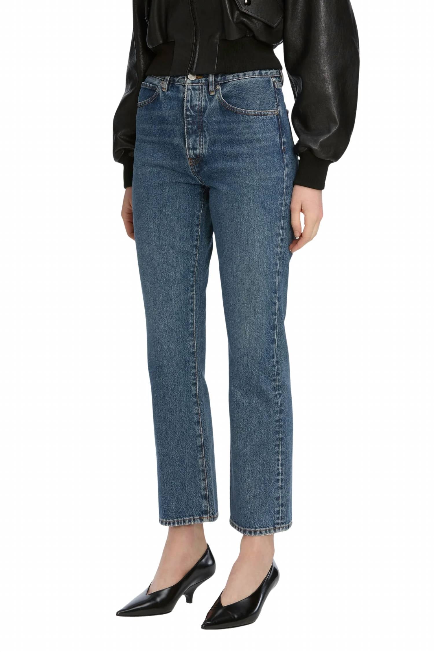 Frame - Vertical Cropped Jeans