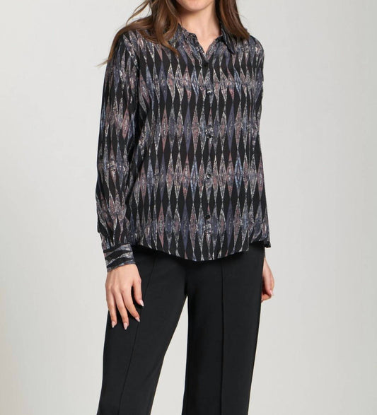 Apny - Diamond Buttondown Blouse