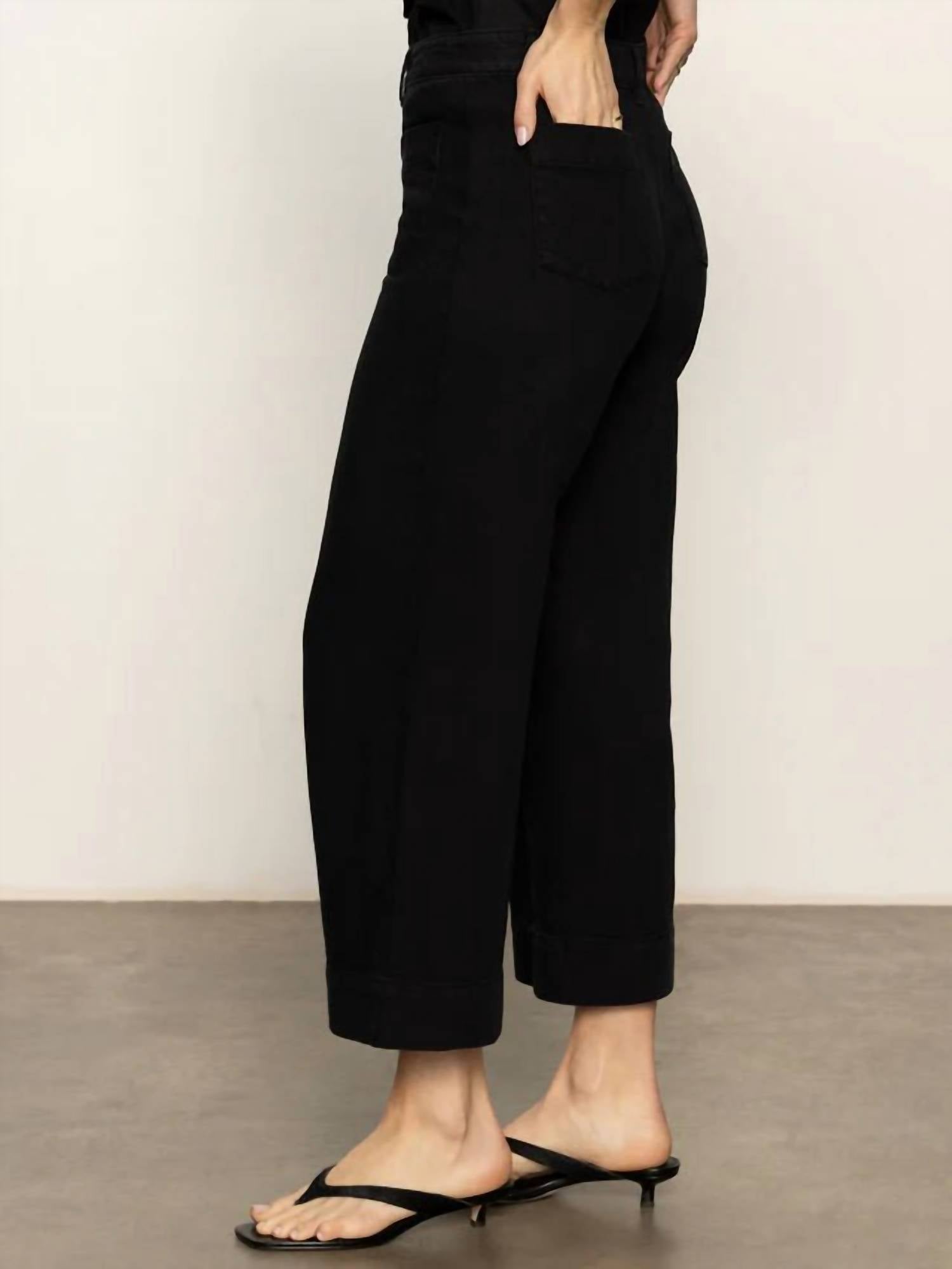 Sanctuary - Soft Marine Wide Leg Crop Pants