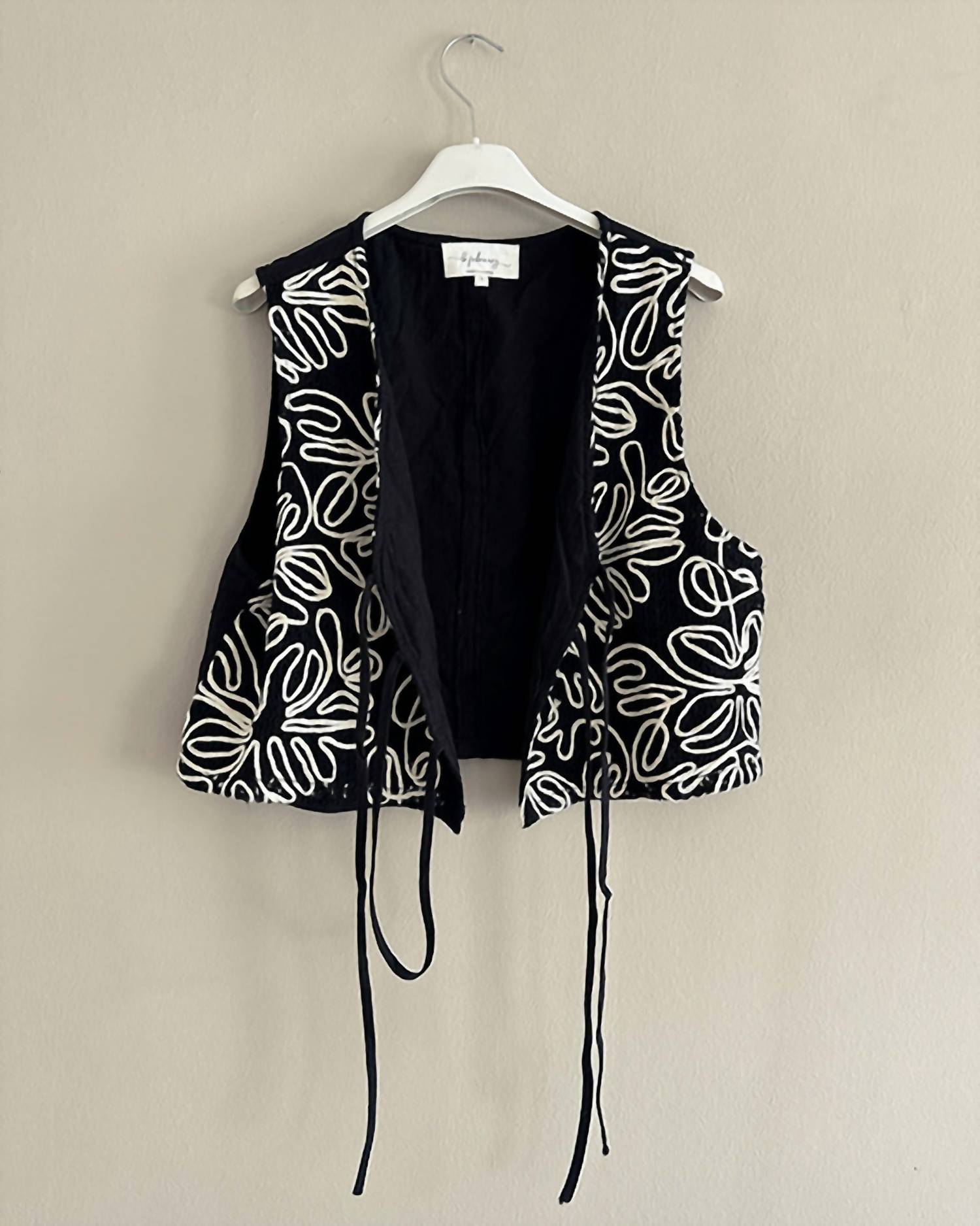 In February - Beautifully Embroidered Knit Vest