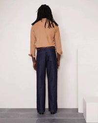 Officine Générale Lipp Cotton Corduroy Shirt in sepia - men's shirt - detail view