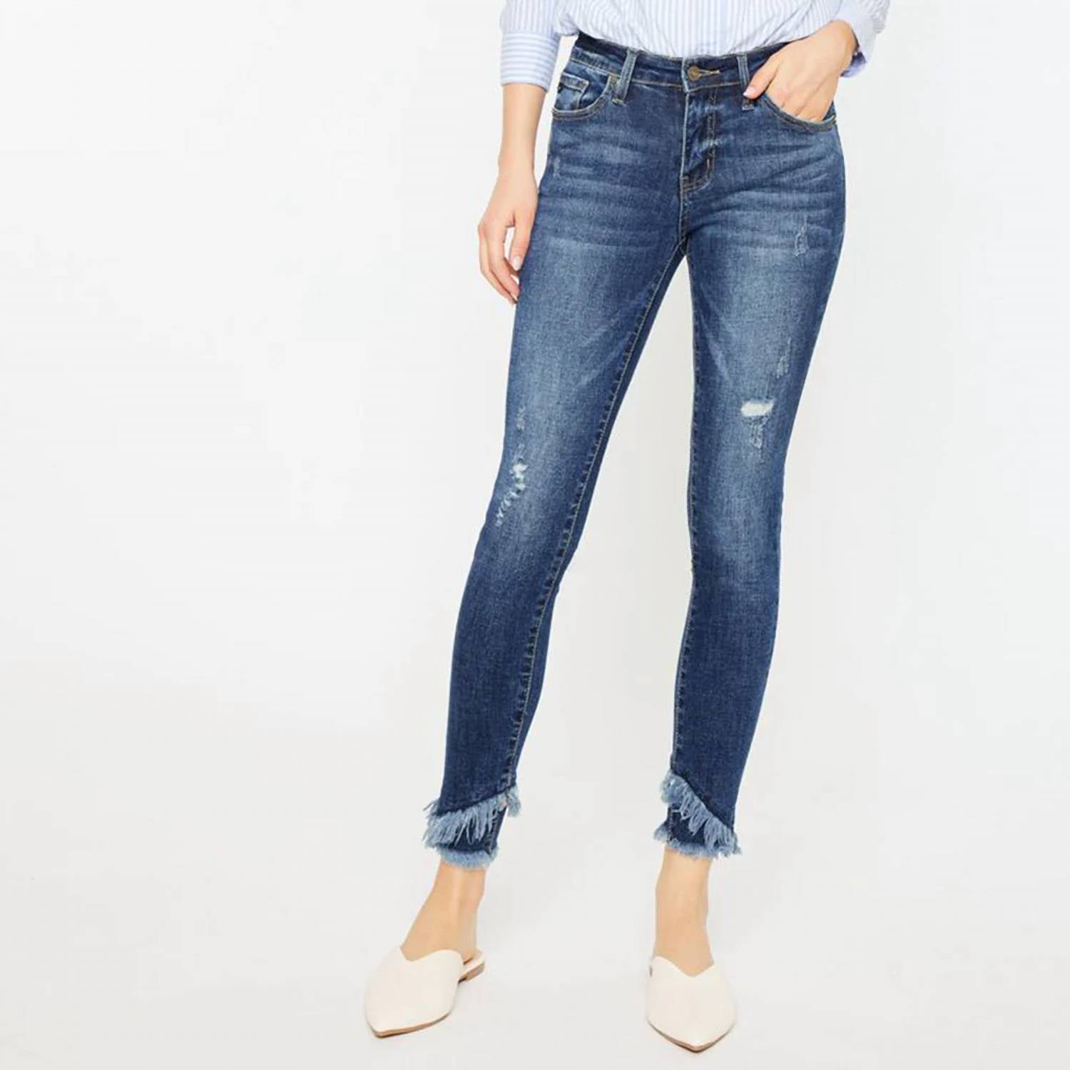 Kancan - Callie Double Frayed Jean