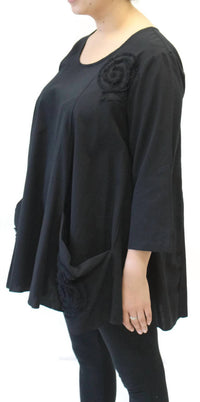 Modesce - Hand Painted Cotton Swirl Swing Tunic