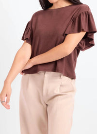 Sadie & Sage - Delphine Ruffle Sleeve Top