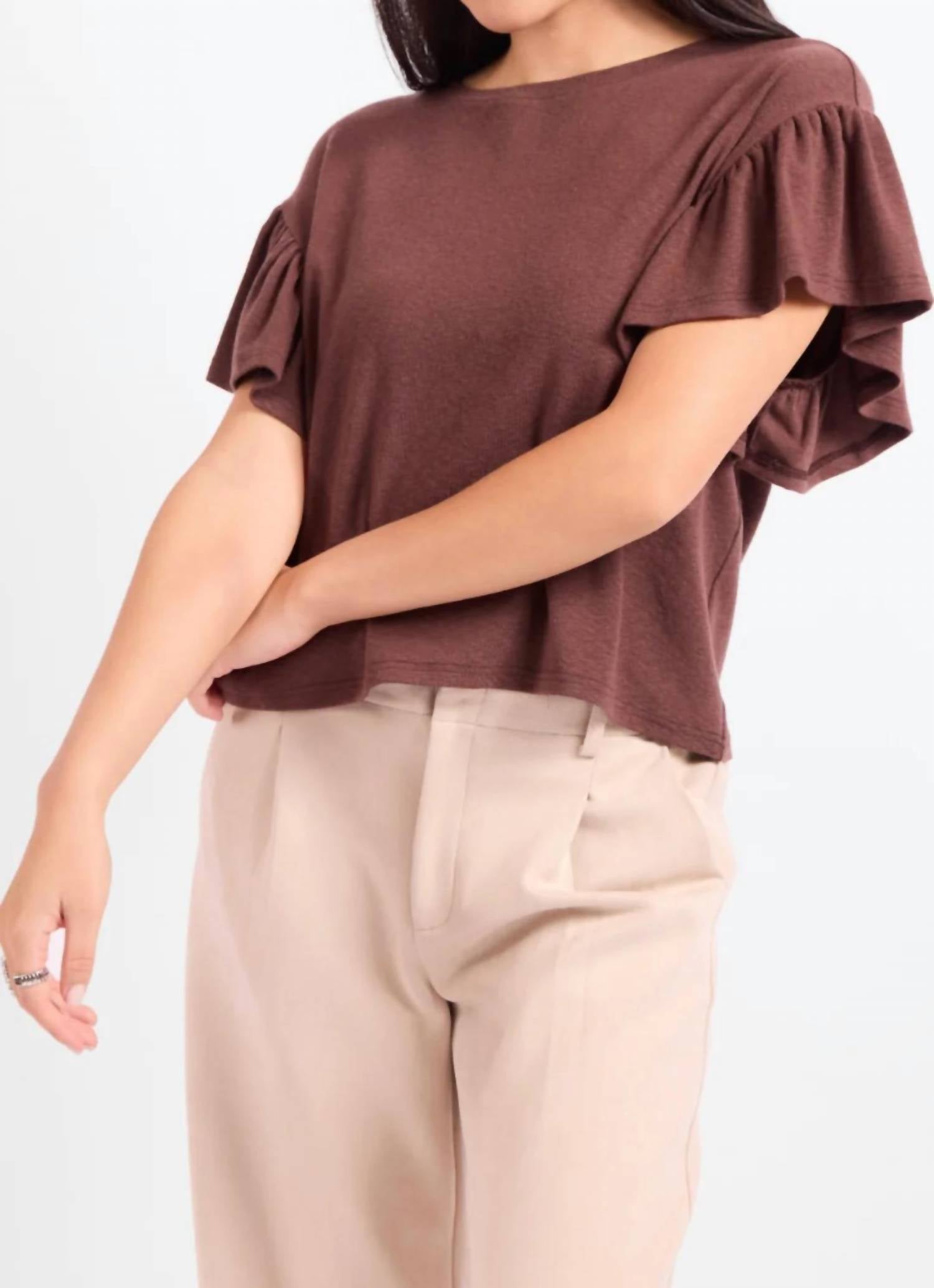 Sadie & Sage - Delphine Ruffle Sleeve Top