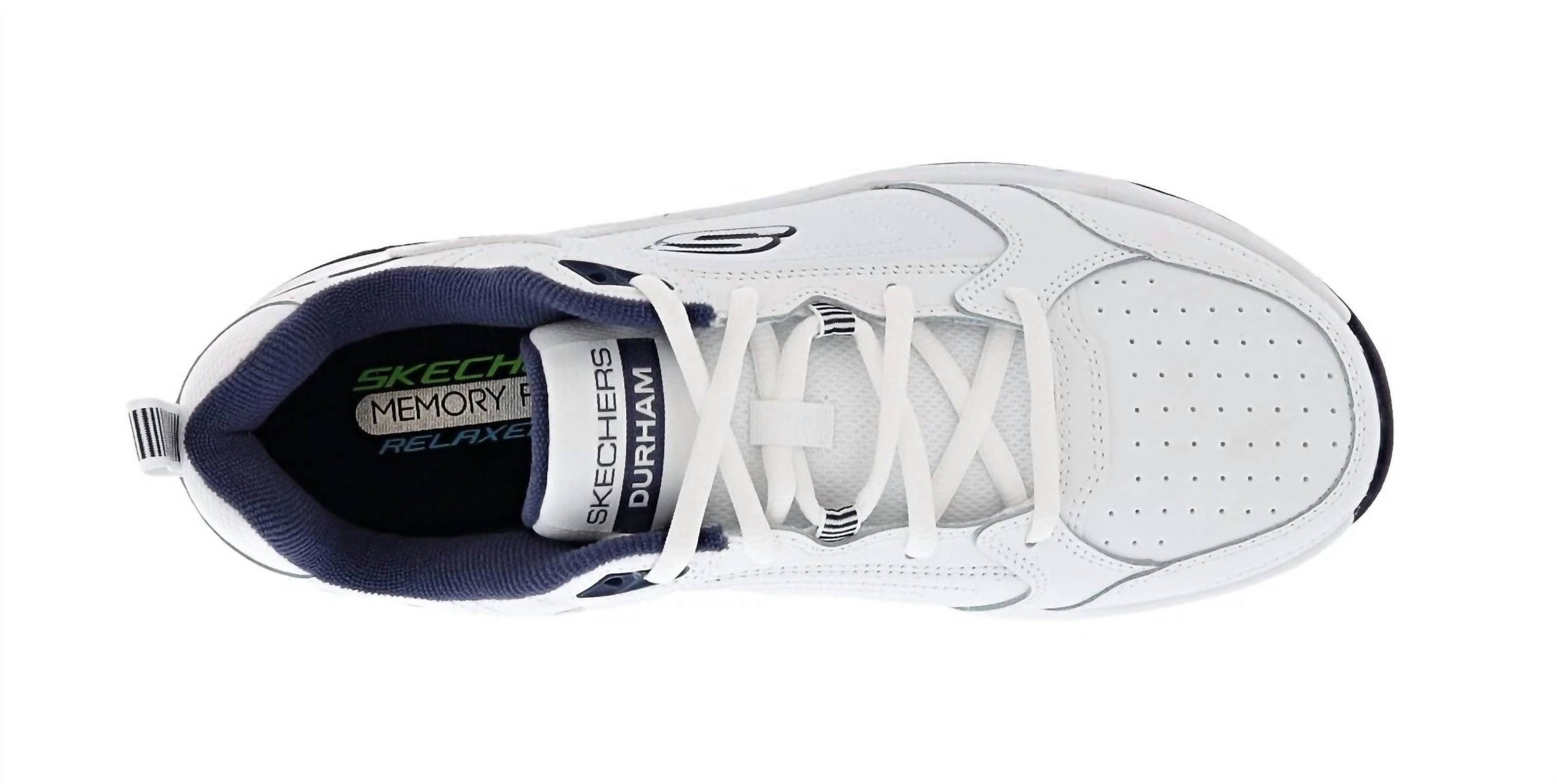 Skechers Men's Durham Slip In Shoes in shoes in white - men's sneaker - view 5