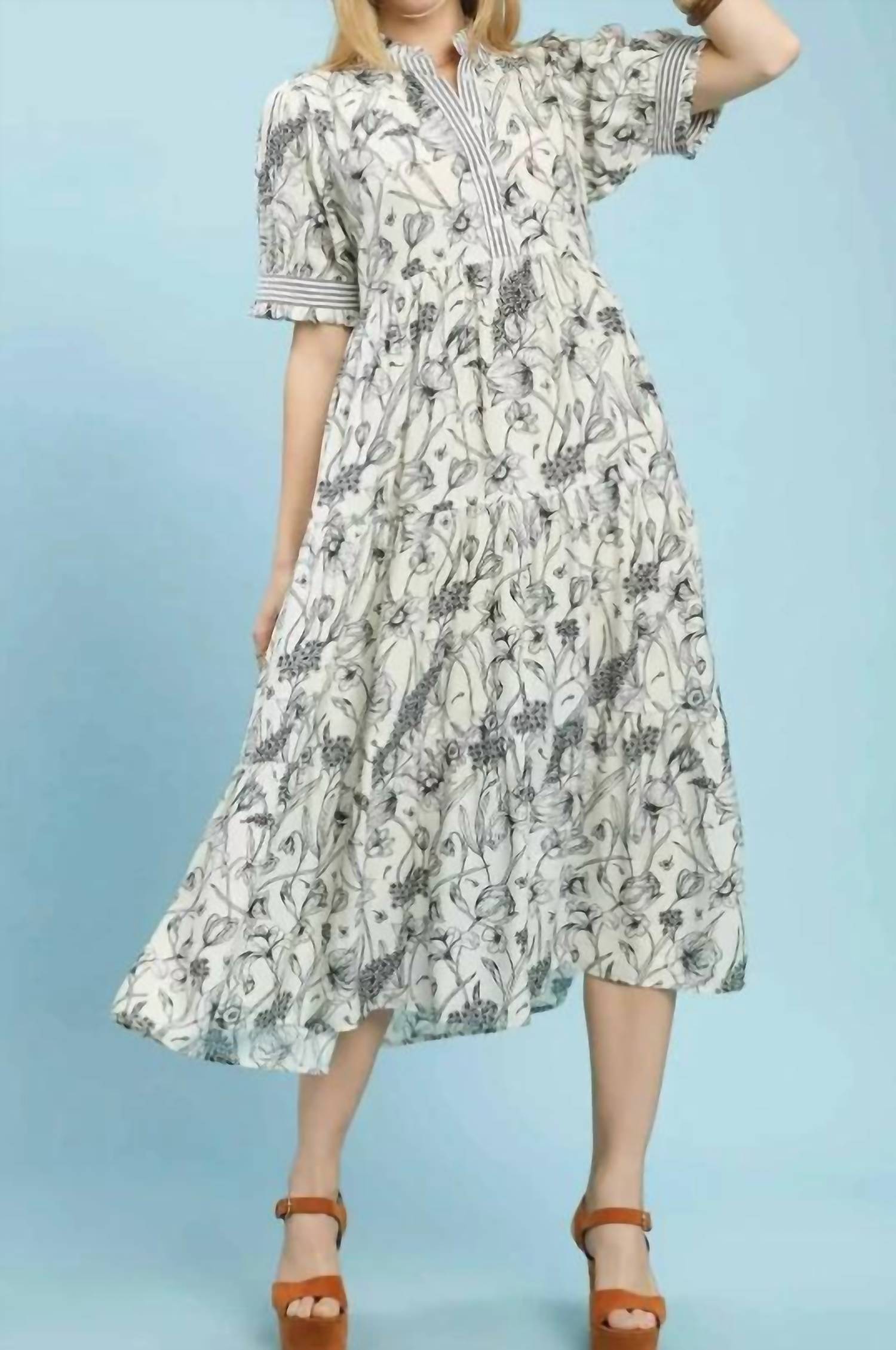 Umgee - Floral Tiered Maxi Dress